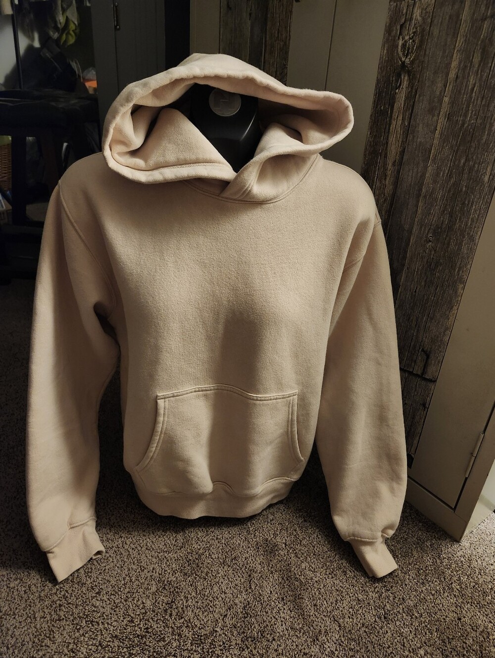 Aritzia Womens Cream Pullover Hoodie Sweatshirt Sz M